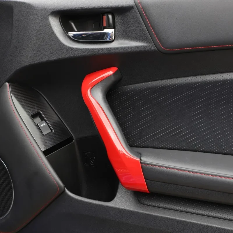 Para Toyota 86 Subaru BRZ 2012-2020 ABS fibra de carbono Panel de puerta de coche manija cubierta de agarre pegatina embellecedora accesorios de Interior de coche