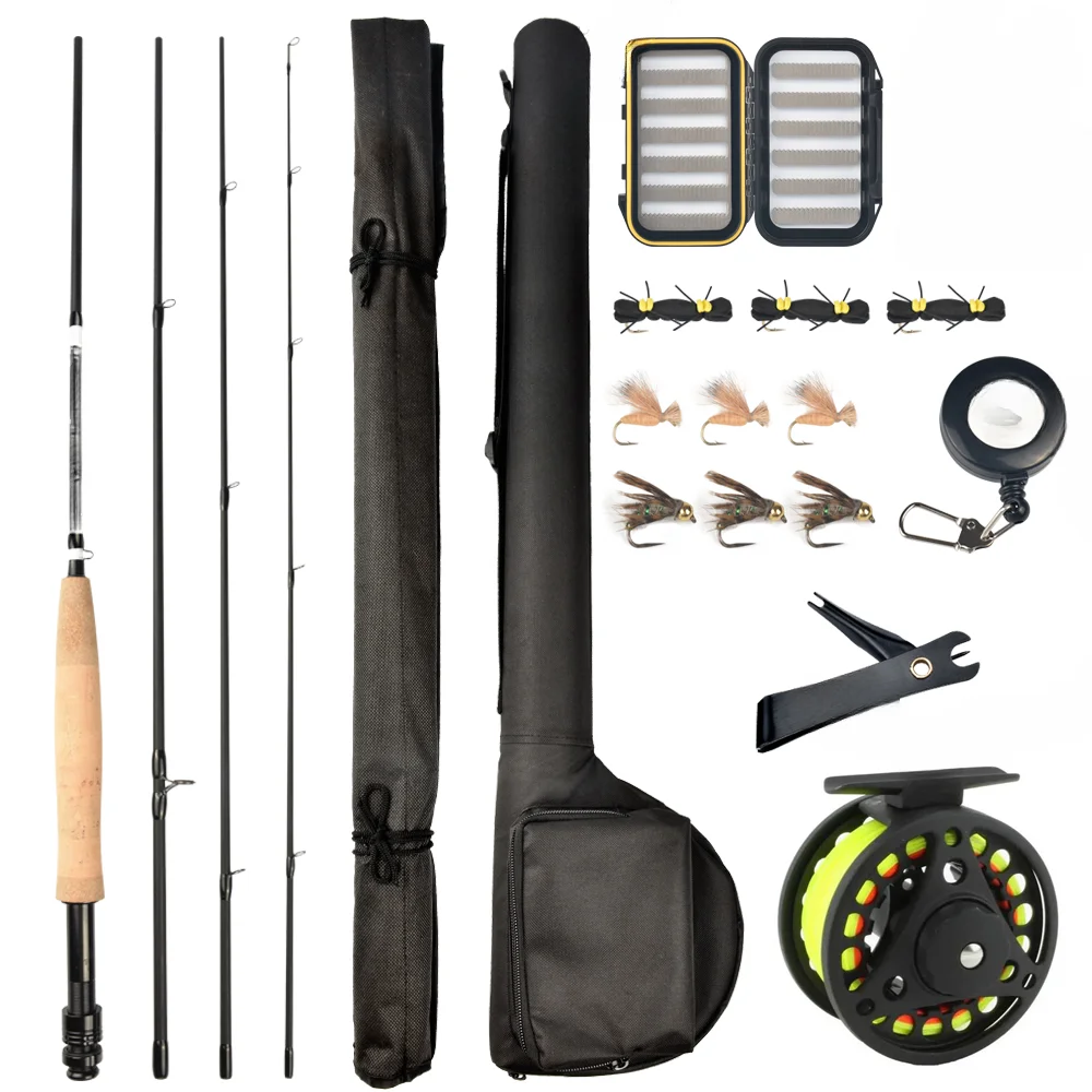 

Hot Selling Cheap Price Fly Fishing Rod And Reel Combo Complete Fly Outfit For Starter Freshwater Fishing Rod Kit