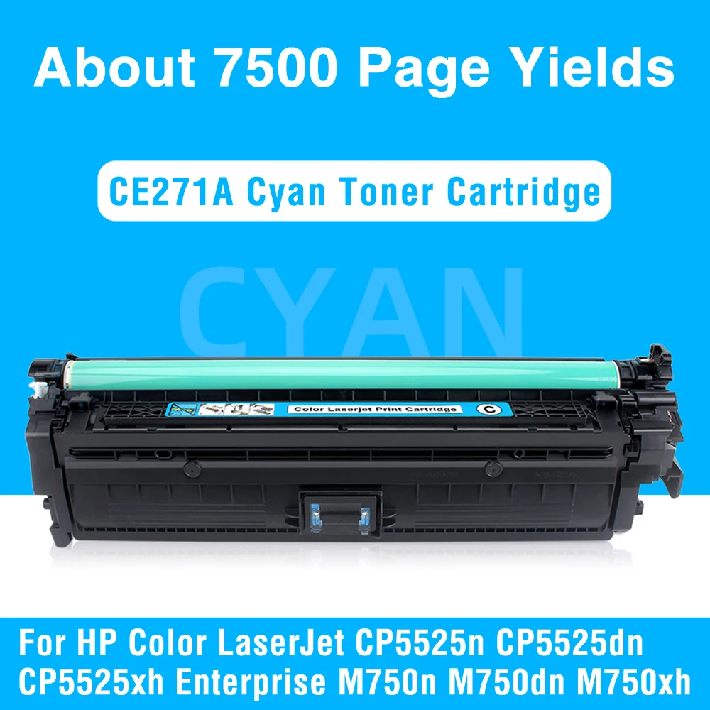 650A CE270A CE271A CE272A CE273A Compatible Toner Cartridges for HP Color LaserJet CP5525n CP5525dn CP5525xh M750n M750dn M750xh