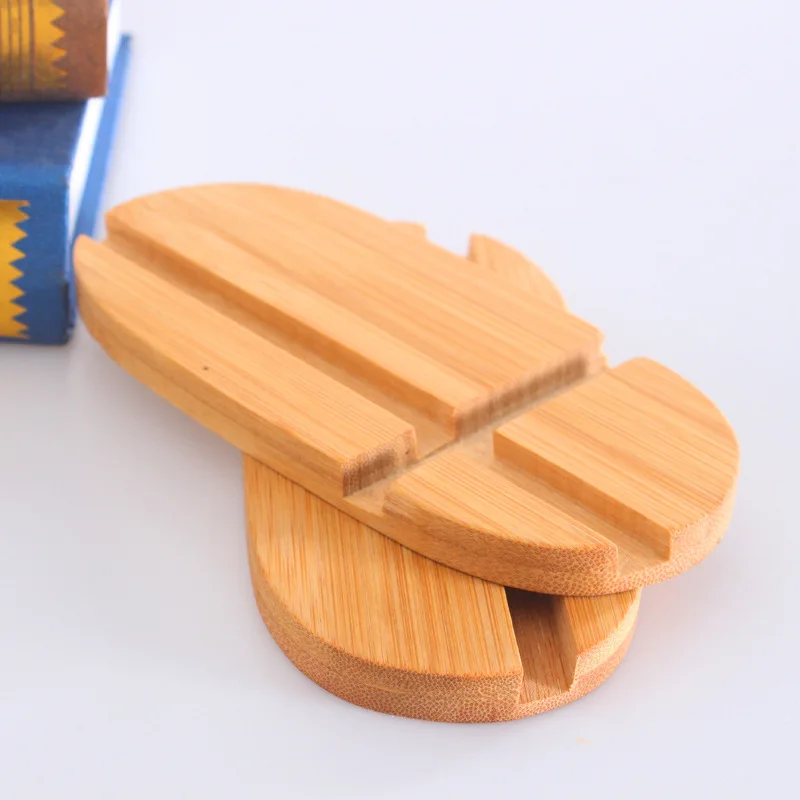 NEW Mobile Phone Holder Base Universal Mobile Phone Holder Bamboo Wood Table Environmental Protection