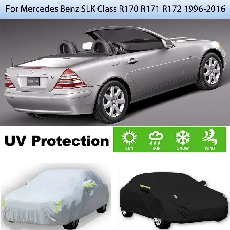 Telo Copriauto Completo per Mercedes Benz Classe SLK R170 R171 R172 1996-2016, Protezione da Sole, Pioggia, Neve, Polvere e Gelo per Esterni