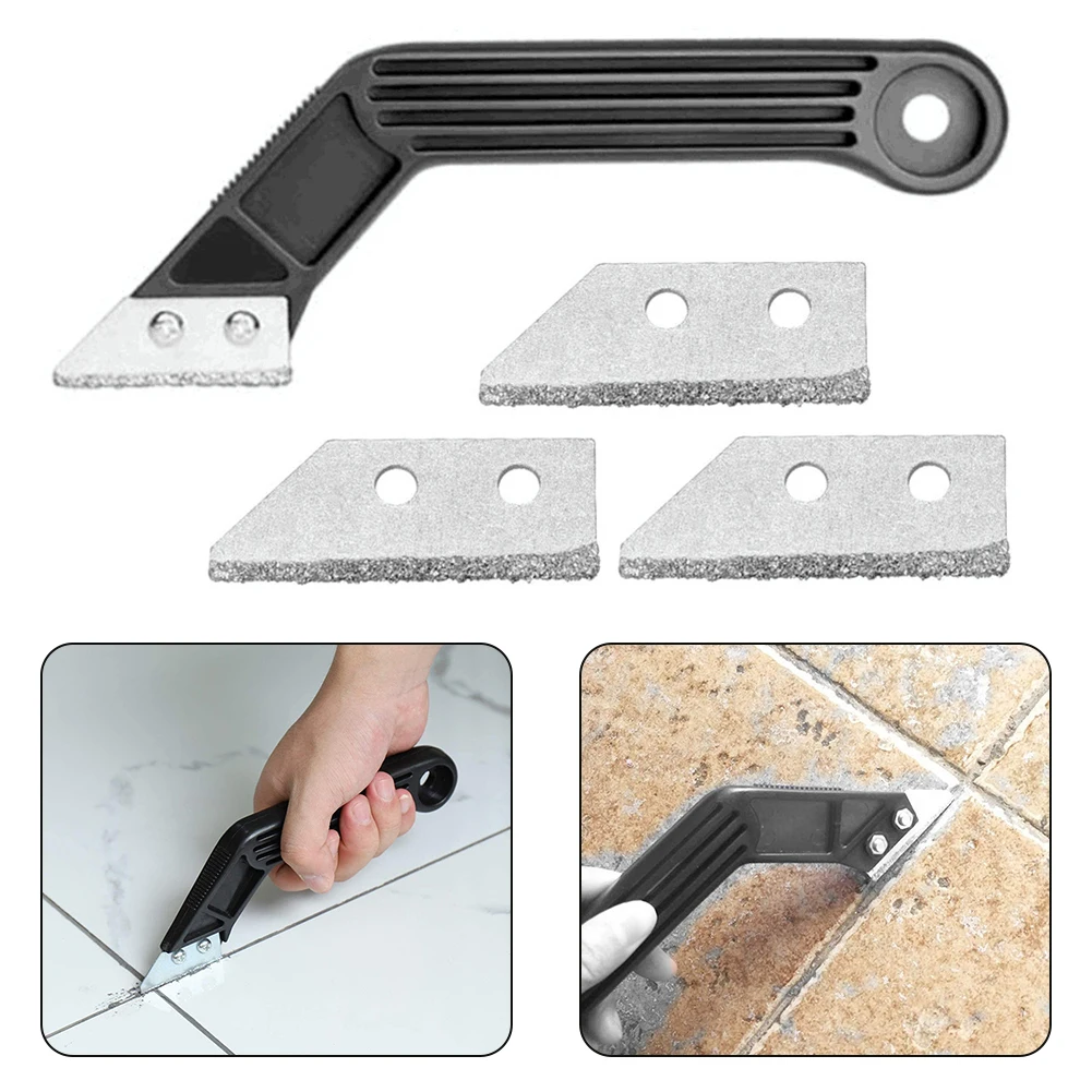 Portátil Tile Gap Grout Raspador Ferramenta, Ferramenta Tiling, Banheiro, Porta, Cozinha, Parede, Telhas Removedor, Acessórios