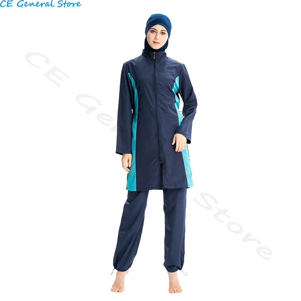 Burkini Large Muslim Swimwear 2023 Fashion Swimming Suit For Women Dresses Hijabs Modest Swimsuit Islamic Clothing Sets 3 Pieces