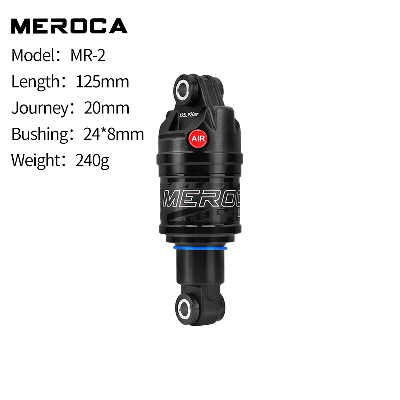 MEROCA Mtb Fiets Lucht Schokdemper 165mm 190mm Verstelbare Luchtdruk Aluminium Fiets Mtb Lucht Schokdemper
