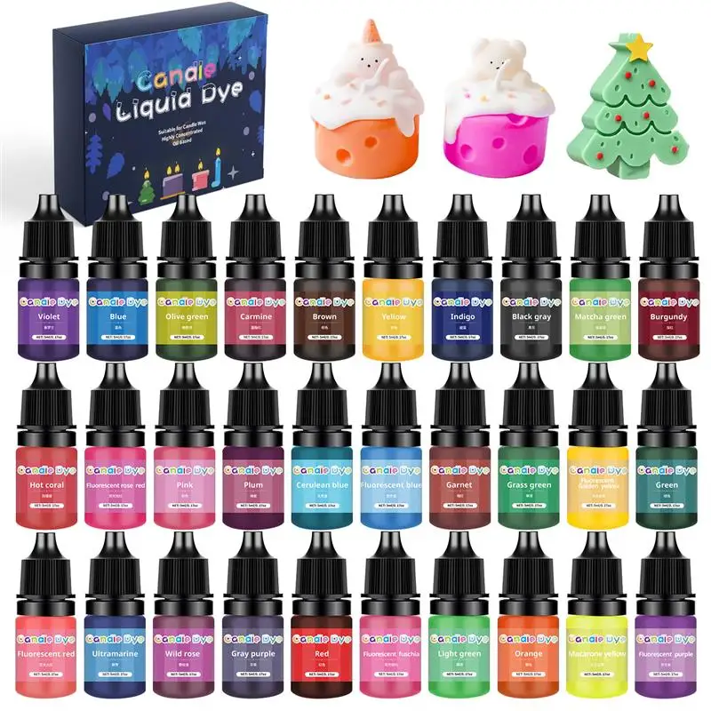 Kaars Kleurstof Kit Vloeibare Kleurstof Pigment Set DIY Kaarsen Maken Benodigdheden Aromatherapie Zeep Soja Wax Kleurstof Kaars Schimmel Kleuring