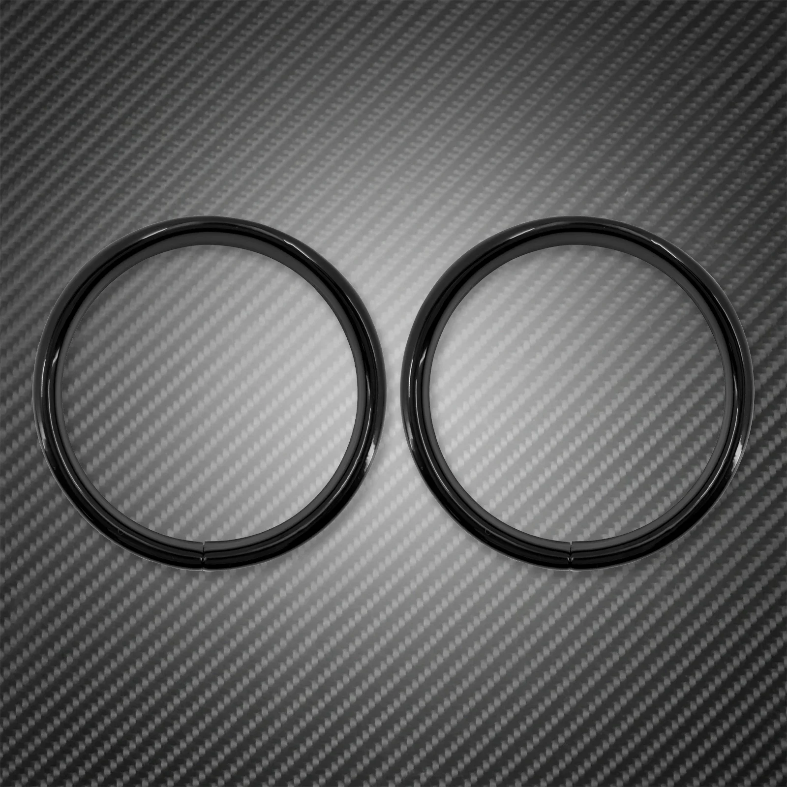 Motorcycle 4.5'' Visor Style Auxiliary Fog Light Trim Ring Cover Gloss Black For Harley Touring Road King Dyna Softail Sportster image 4