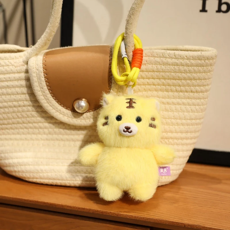 Cute Animal Plush Toys Kawaii Cat Dog Fox Panda Pendant Bag Accessories Keychain Bag Car Pendant Kids Xmas Gift