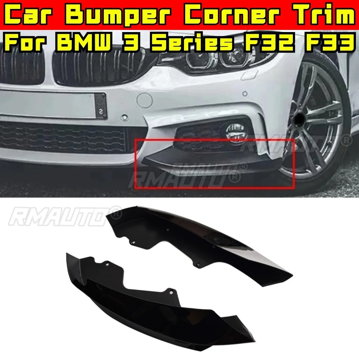 

Car Front Bumper Splitter Diffuser Spoiler Body Kit For BMW 3 Series F32 F33 F36 Bumper Protector Corner Trim Car Accessories