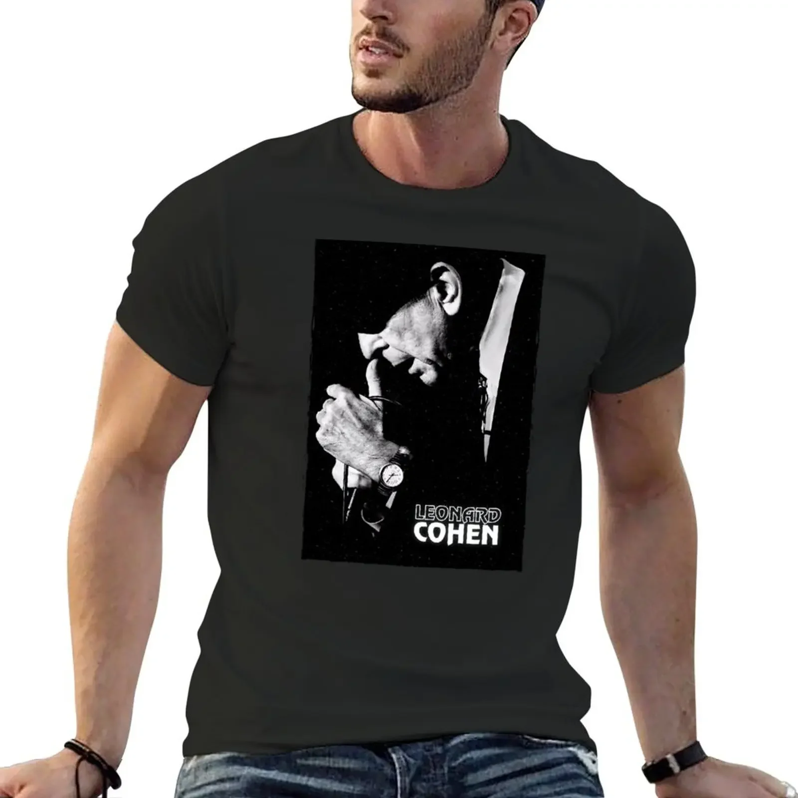 

Leonard Cohen Singer Leonard Cohen Leonard Cohen Tee T-shirt korean fashion sweat blanks black t shirts for men