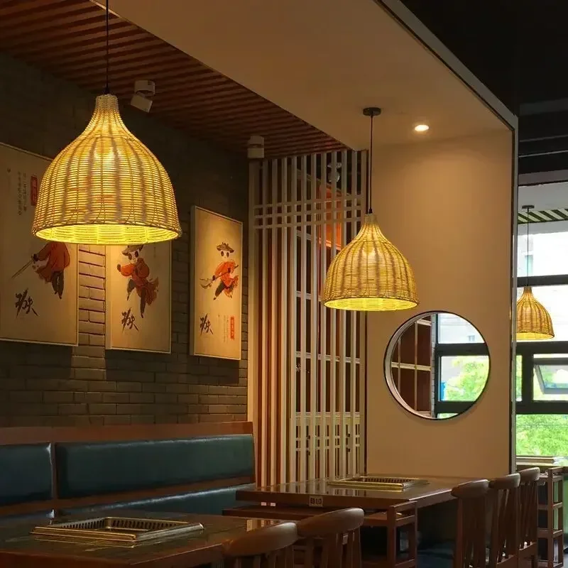 

Handmade Southeast Asia Bamboo Chandelier for Teahouse Restaurant Hotel Villa Living Room - Eco-Friendly Bamboo & Rattan Craft