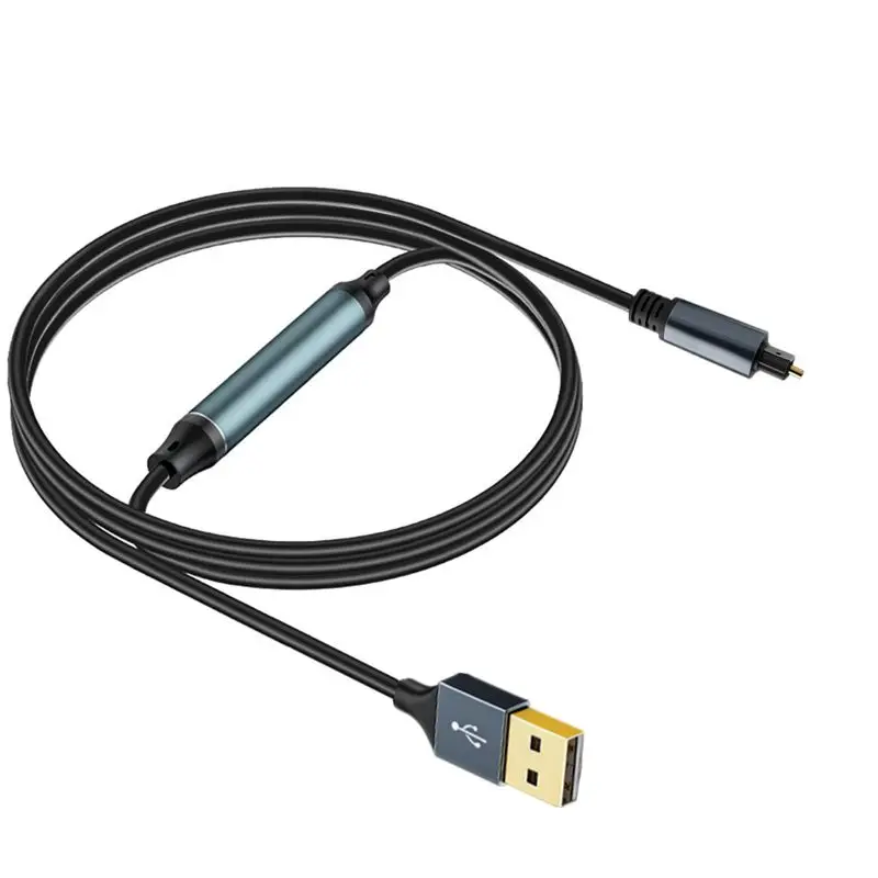 สายส่งสัญญาณเสียงดิจิตอล USB-A ตัวผู้ เป็น TOSLINK ไฟเบอร์ออปติก ความยาว 1.2 ม.-4.5 ม. พร้อมชิปดิจิตอล SPDIF PCM สเตอริโออะแดปเตอร์