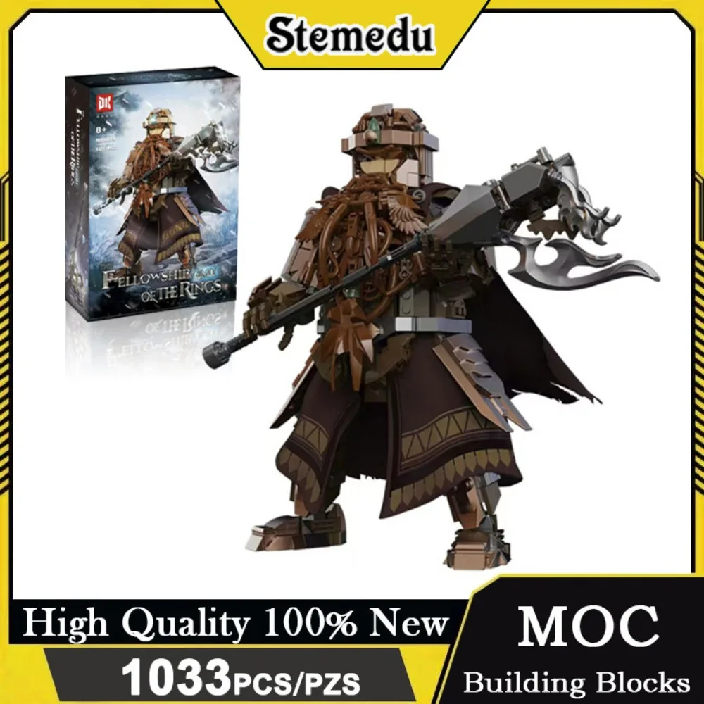 

1033PCS Fantasy Dwarf Warrior Building Set Middle-earth Inspired Ring Protector Figure Model with Armor for Kids Collectors