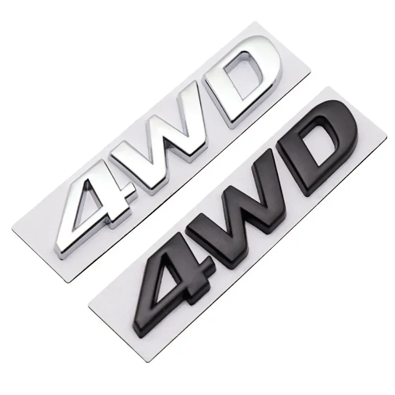 3D Metal 4WD Logo Car Rear Trunk Fender Emblem Badge Sticker Decals Auto Styling Accessorie For Hyundai IX25 IX35 Tucson Santafe