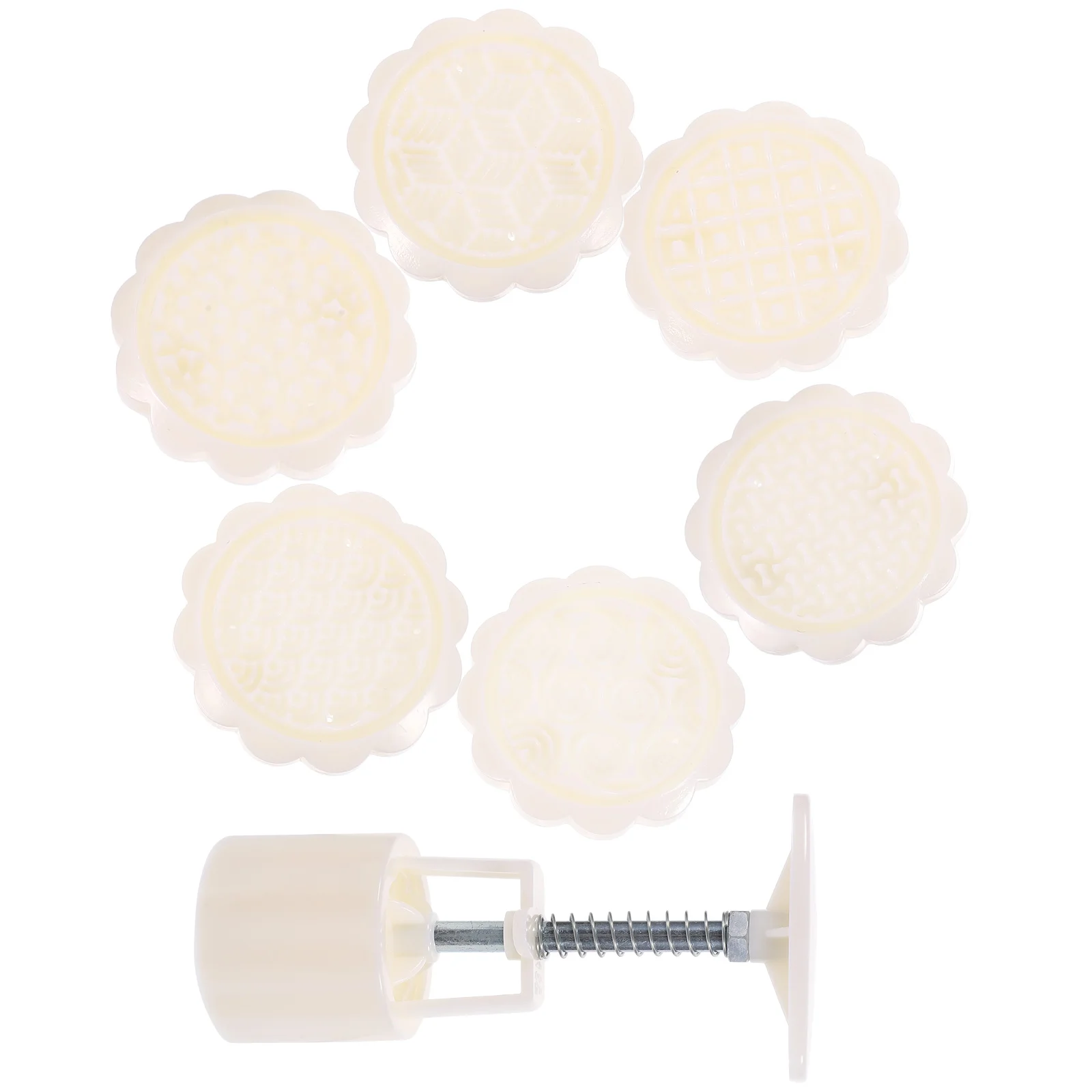 

1 set 1 Set Cake Hand Press Reusable Moon Cake Mold Press Baking Tool Kitchen Mold Cookie Chocolate Diy Bakery Supplies