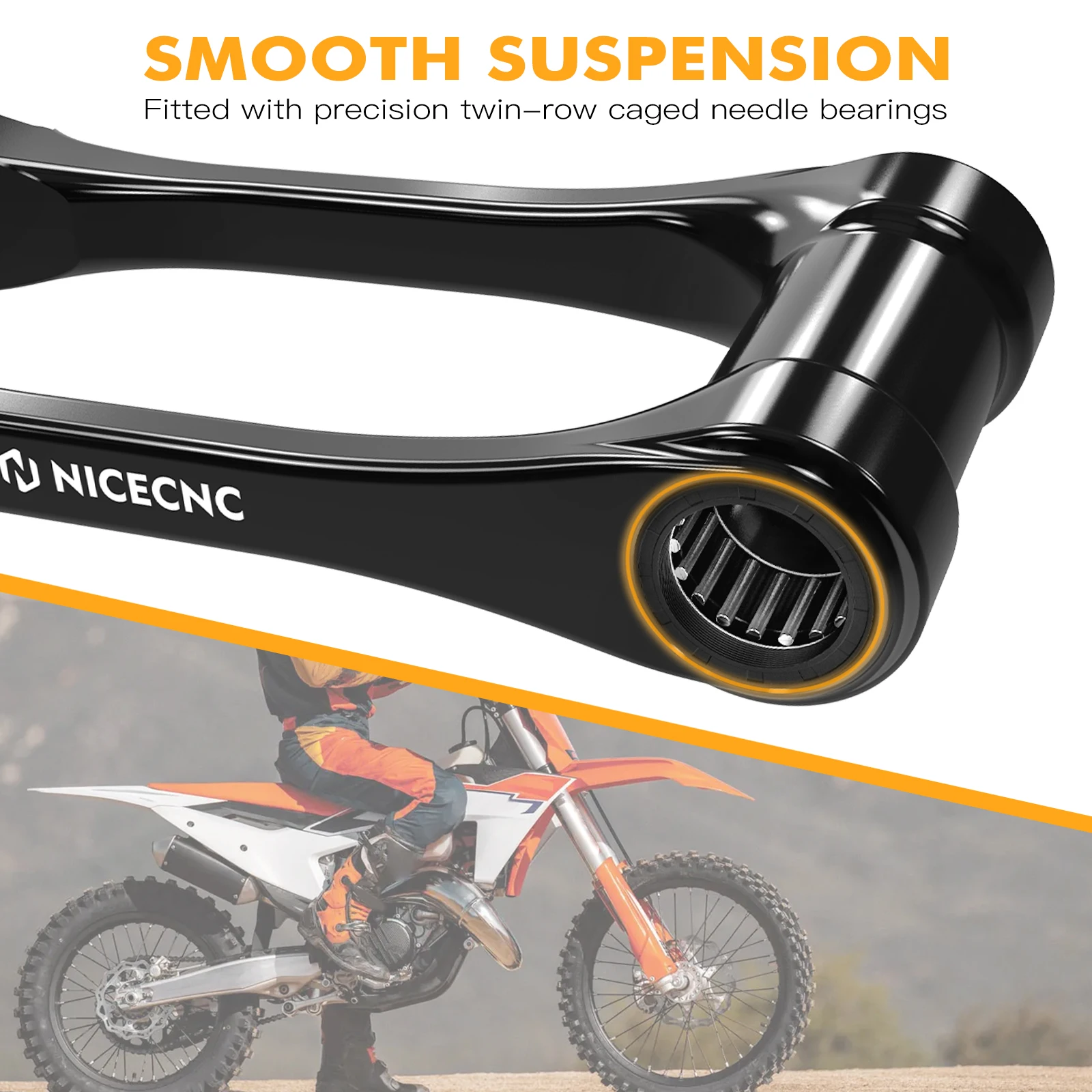 NICECNC 1'' Lowering Link Kit For KTM  SX 125 SXF 450 XC 300 XCF 350 2023-2024 For Husqvarna TE300 TE250 FE350 GasGas EC300 2024