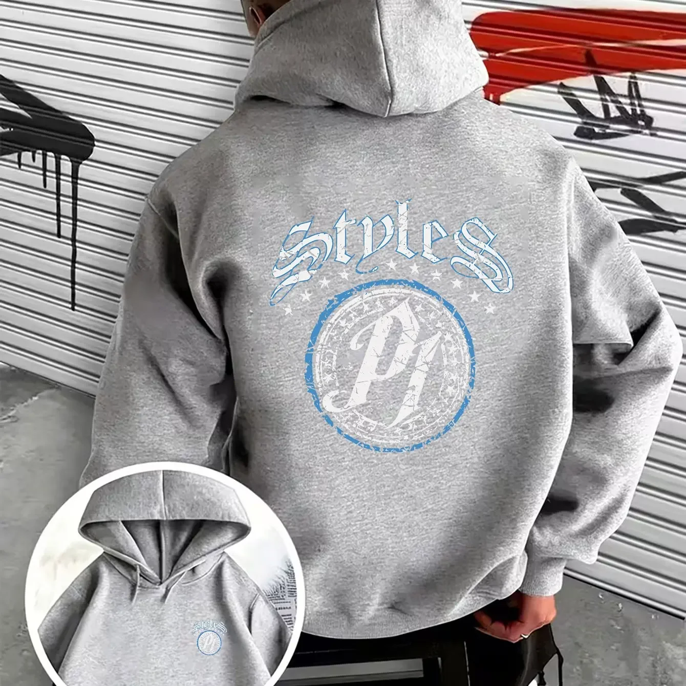 Family Bond Daddy Daughter Silhouette Double Side Printed Loose Fit Unisex Oversized Fleece Hooded Pullover