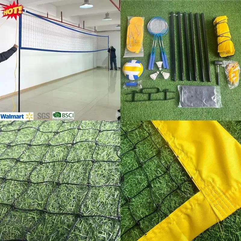 Best-selling portable court equipment for beach and backyard outdoor sports, beach volleyball nets and badminton nets