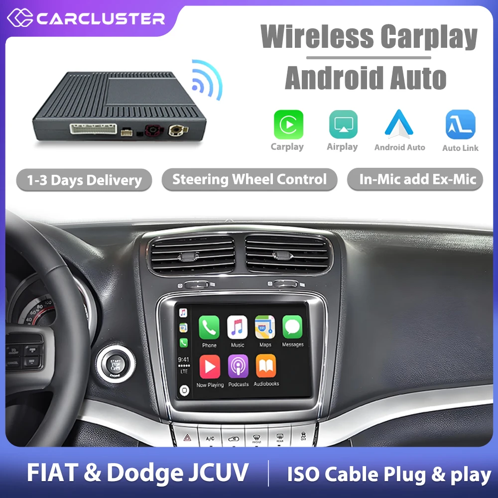

Беспроводной CarPlay для FIAT & Dodge Journey(13-16) JCUV Android Mirror Link AirPlay CarPlay функция