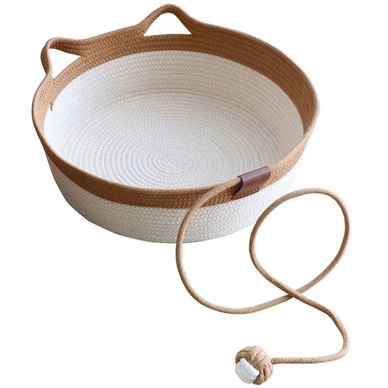 

Cat Bed Pet Toys Cat Scratchpad One Cotton Rope Woven Summer Cooler Nest Dog Bed Mat Cat Accessories Pet Supplies