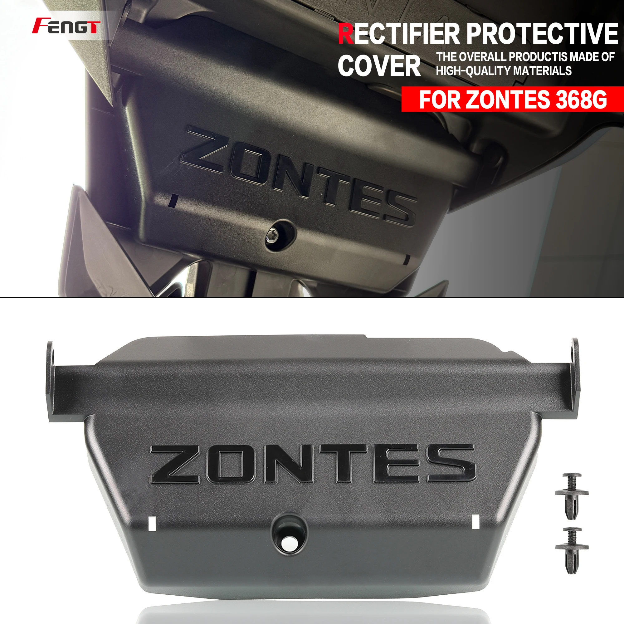 

For ZONTES 368G 368 G Motorcycle Accessories Rectifier Protection Cover Voltage Regulator Mudguard Cover Guard Protective Cover