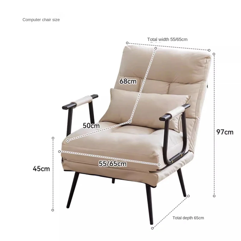 Hot Selling Folding Recliner Office Lunch Break Nap Bed Dual-use Chair Household Reclining Chair Backrest Lazy Sofa Toffee Chair