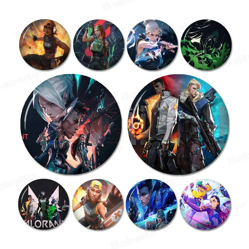 Valorant Anime Brooches Cute Cartoon  Badge Jacket Jeans Lapel Pin Gift Accessorie