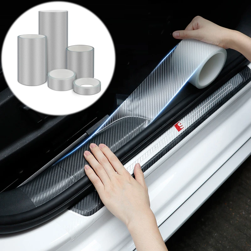 Car Carbon Fiber Texture Sealant Tape Self Adhesive Clear Sealing Tape for Auto Gaps 30mm 50mm 70mm 100mm 200mm 3M 5M 10M