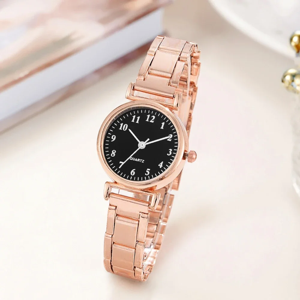 Fashion Women Watches Small Arabic Dial Steel Band Quartz Watch