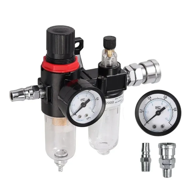 

AFR-2000 Pneumatic Filter Air Treatment Unit Pressure Regulator Compressor Reducing Valve Oil AFR2000 Gauge Water Separation