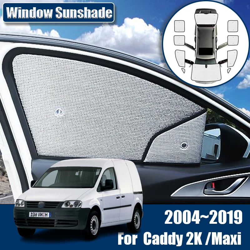 

For VW Caddy 2K Accessories Volkswagen Maxi MK3 2004~2019 Car Window Sunshade Anti-UV Visor Blind Covers Camper Interior Parts