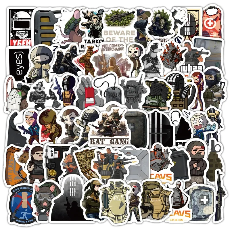 103/50/30PCS Escape From Tarkov Popular Game Surrounding Graffiti Decoration Trendy Skateboard Refrigerator Waterproof Sticker