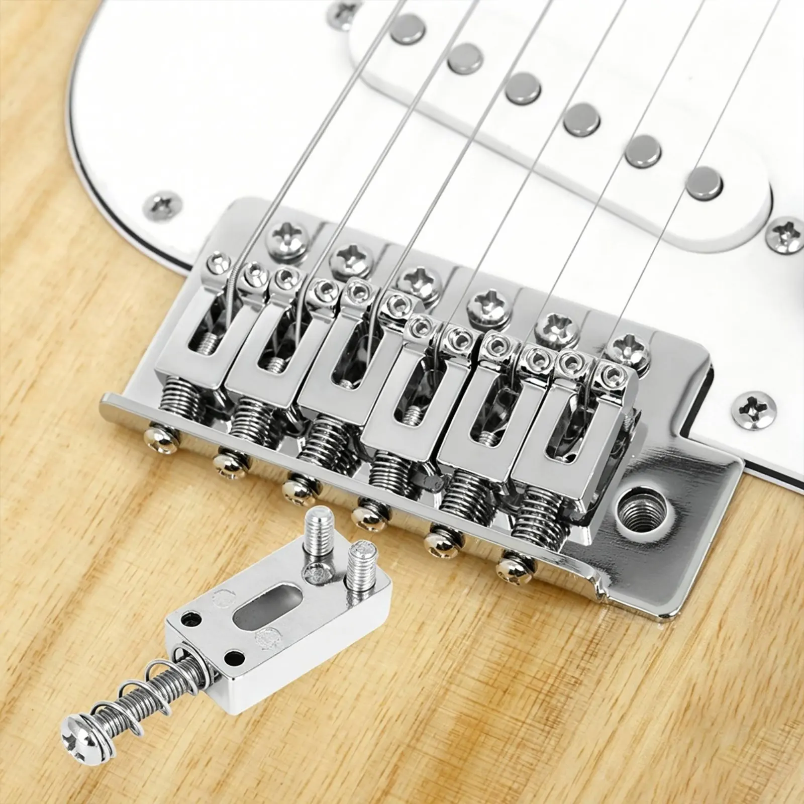 

6 Pieces Tremolo Bridge Saddle Set Precise Adjustment Electric Guitar Bridge Saddles for Guitarists