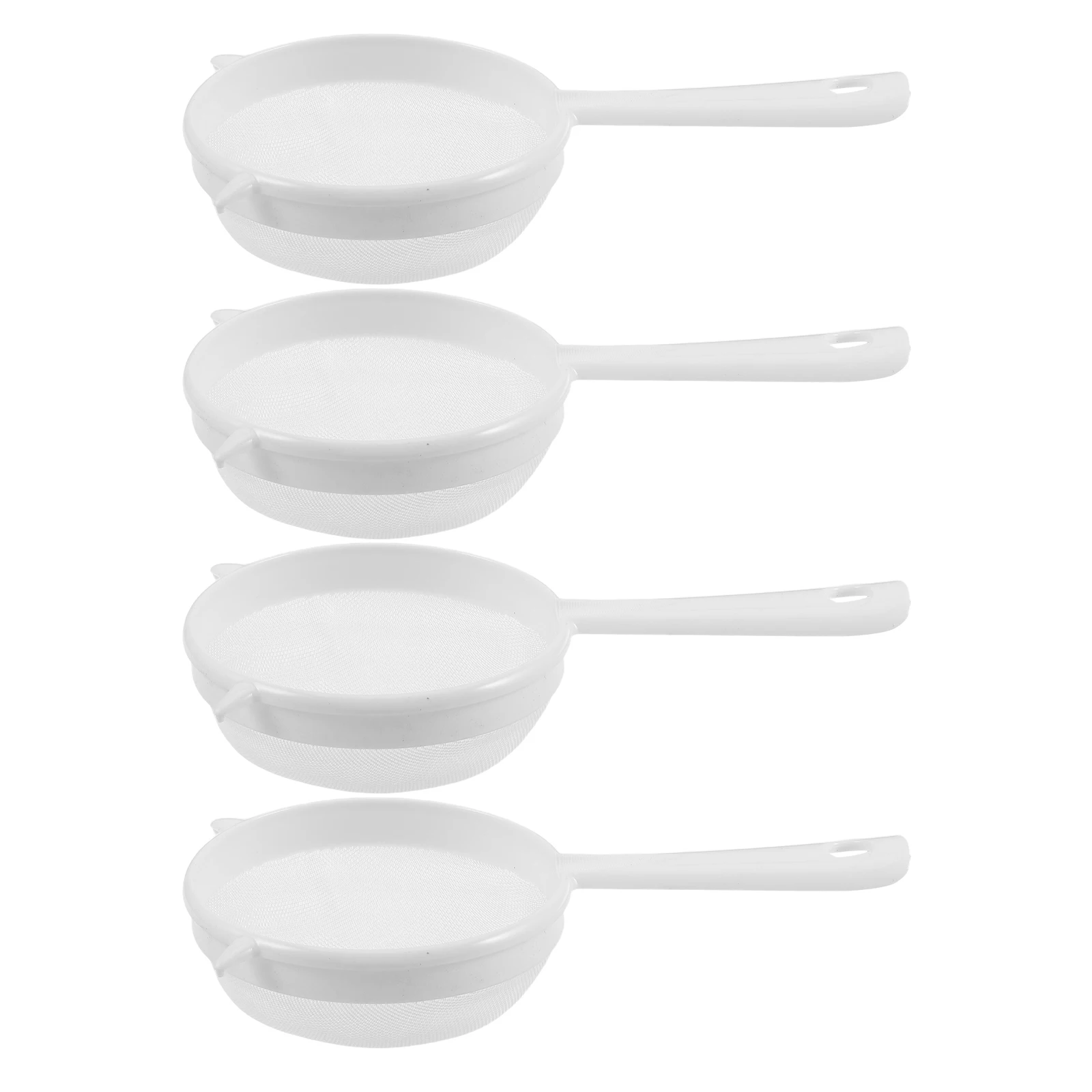 4pcs Fine Mesh Strainer Kitchen Filter For Juicing Milk Flour Soy Coffee Liquid With Ultrafine Pulp Separation Easy Clean