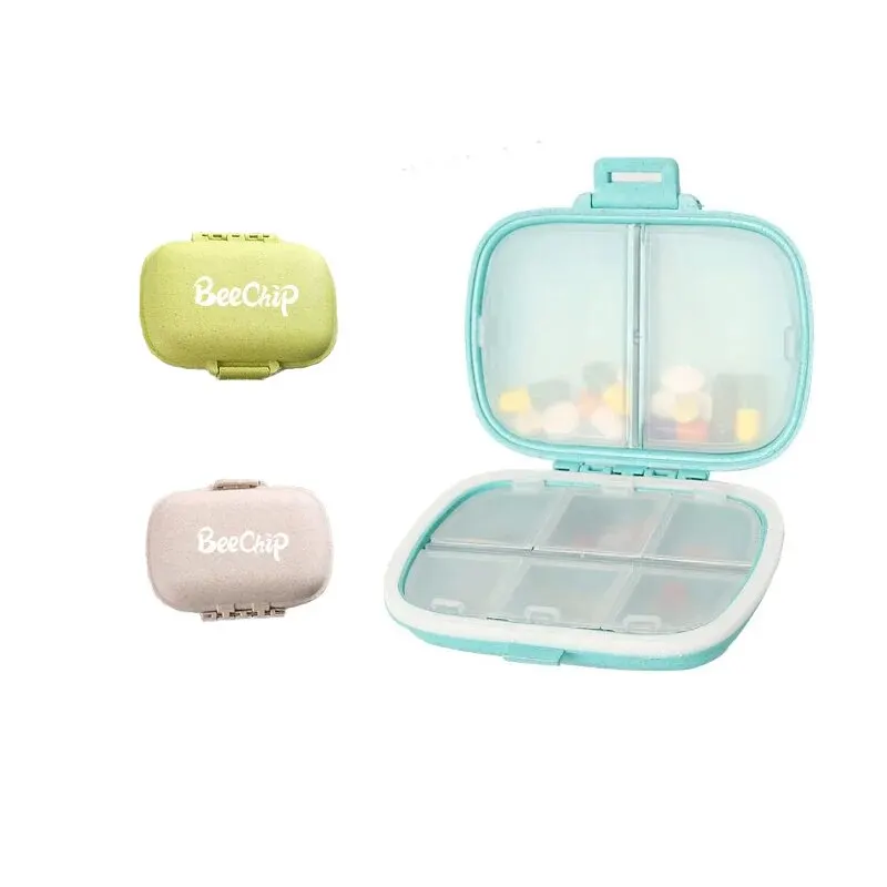 Mini Travel Medication Organizer Easy To Clean And Refill Pills Protects Pills From Moisture Multi-Purpose Storage Box