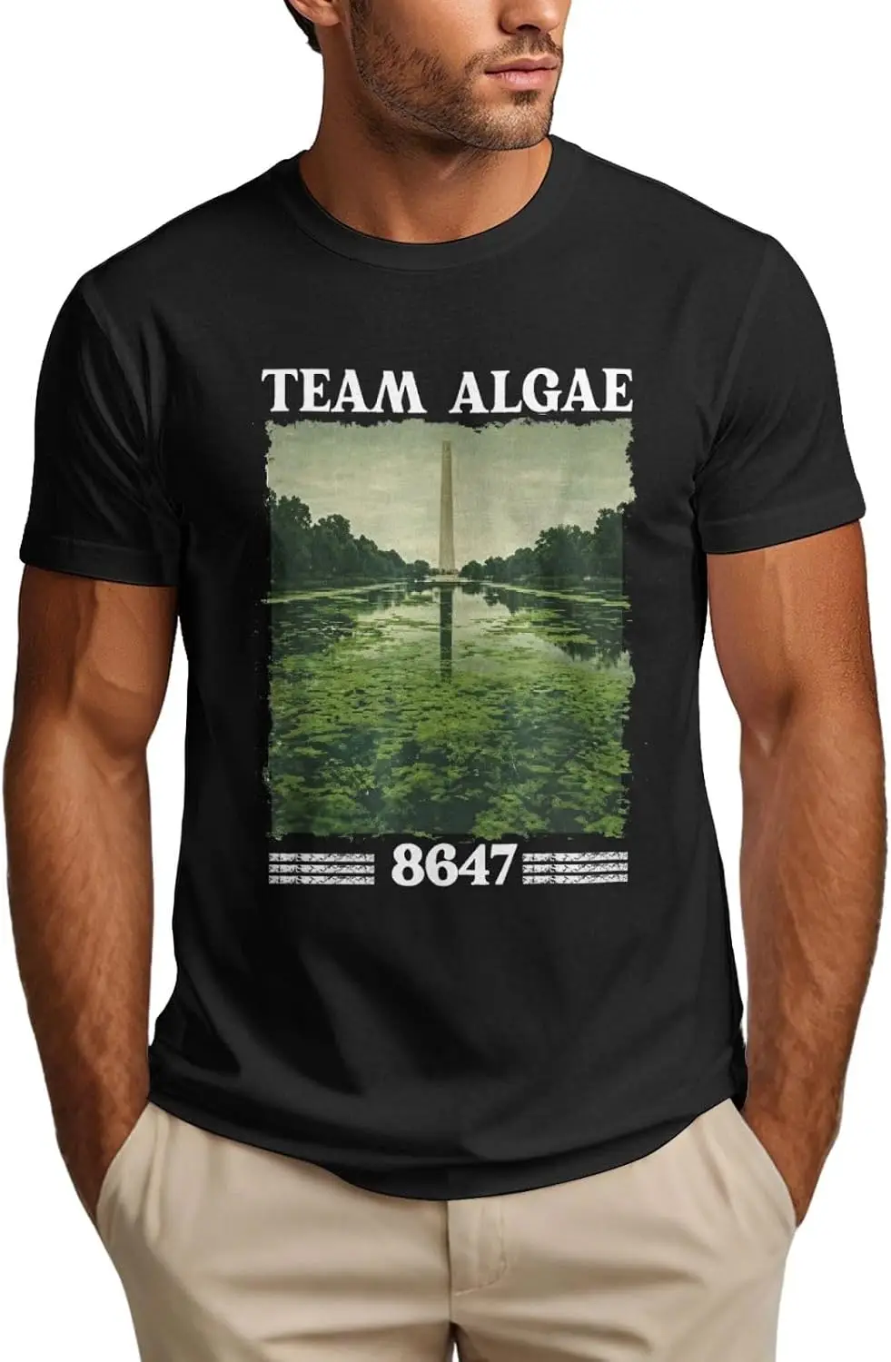 Team Algae Meme Shirt Funny 8647 Mens T-Shirt 100% Cotton Trendy Y2K Short-Sleeve Tee – Soft, Quick-Drying, & Moisture-Wicking;