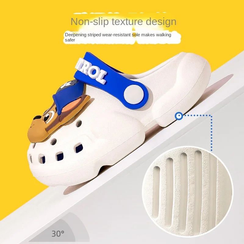 Paw Patrols Non-Slip Sandals Garden Kawaii Beach Slippers Kids Summer Cartoon Cave Hole Sandals Soft Soled Quick Drying Shoes