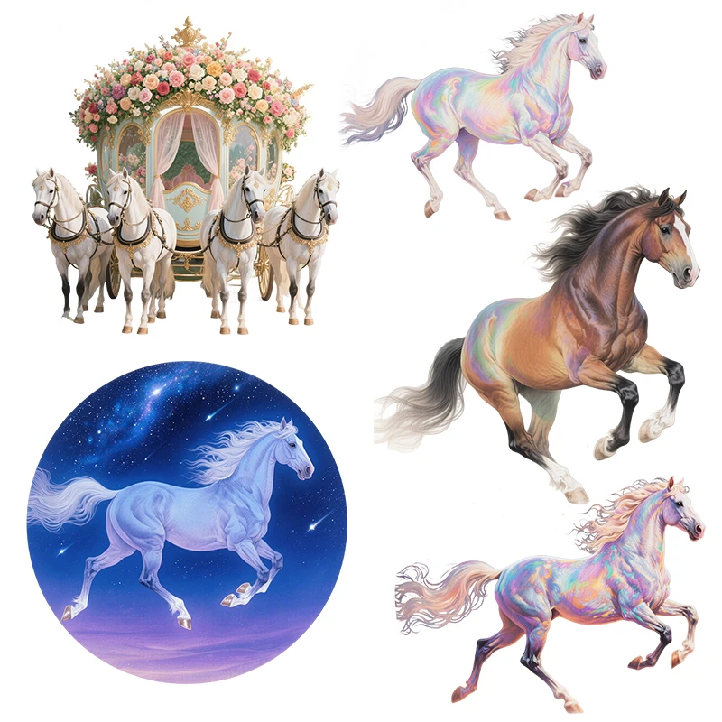 Three Ratels CAA54 Fairy tale style horse wall stickers for home decoration Personalized car decals waterproof