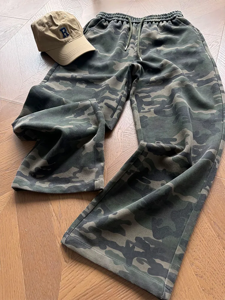 Retro Hip Hop  Knife  Sweatpants Men's Women's Slim Fit Wide Leg Casual Micro Flared Straight Leg Sports Long Tro... - view 4