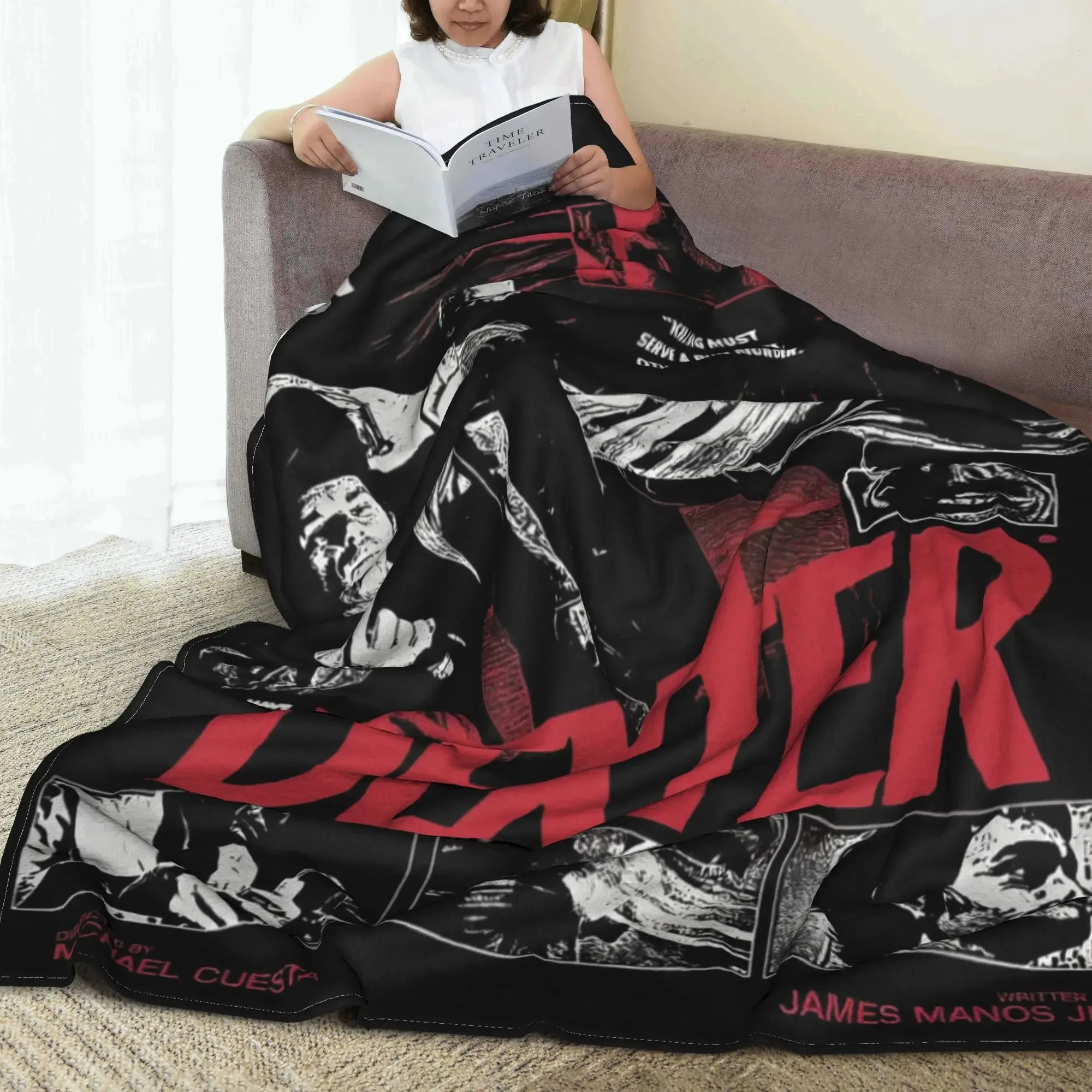 Dexter الدراما التلفزيونية مورغان بطانية محبوكة فيلم الرعب أفخم رمي بطانية أريكة تتحول لسرير مطبوعة لينة الدافئة المفارش #2