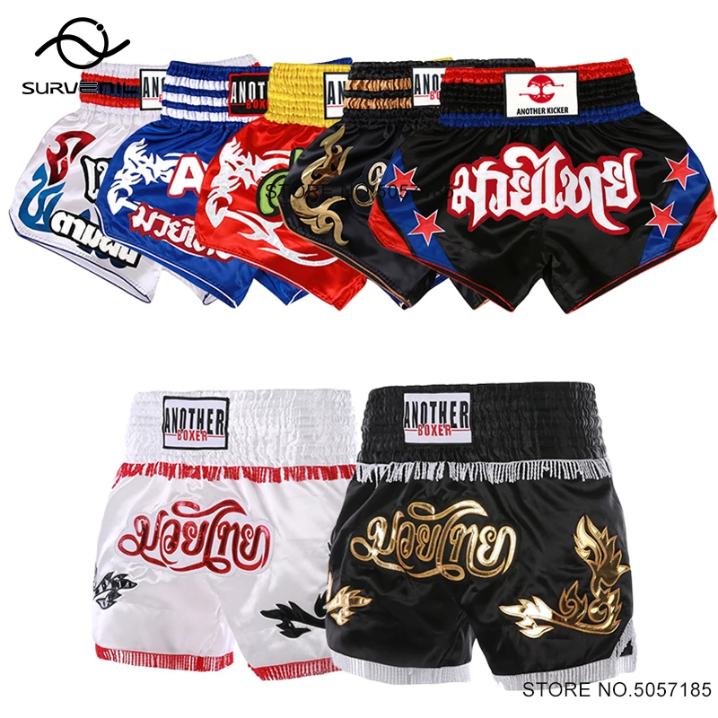 

Muay Thai Shorts Men Women Kids MMA Fight Kickboxing Shorts Star Tassel Combat Martial Arts Training Clothing Gym Boxing Pants