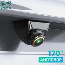 Câmera de visão traseira do carro GreenYi AHD 1920x1080P 170 ° Lente dourada olho de peixe Full HD visão noturna veículo invertendo câmeras frontais G899
