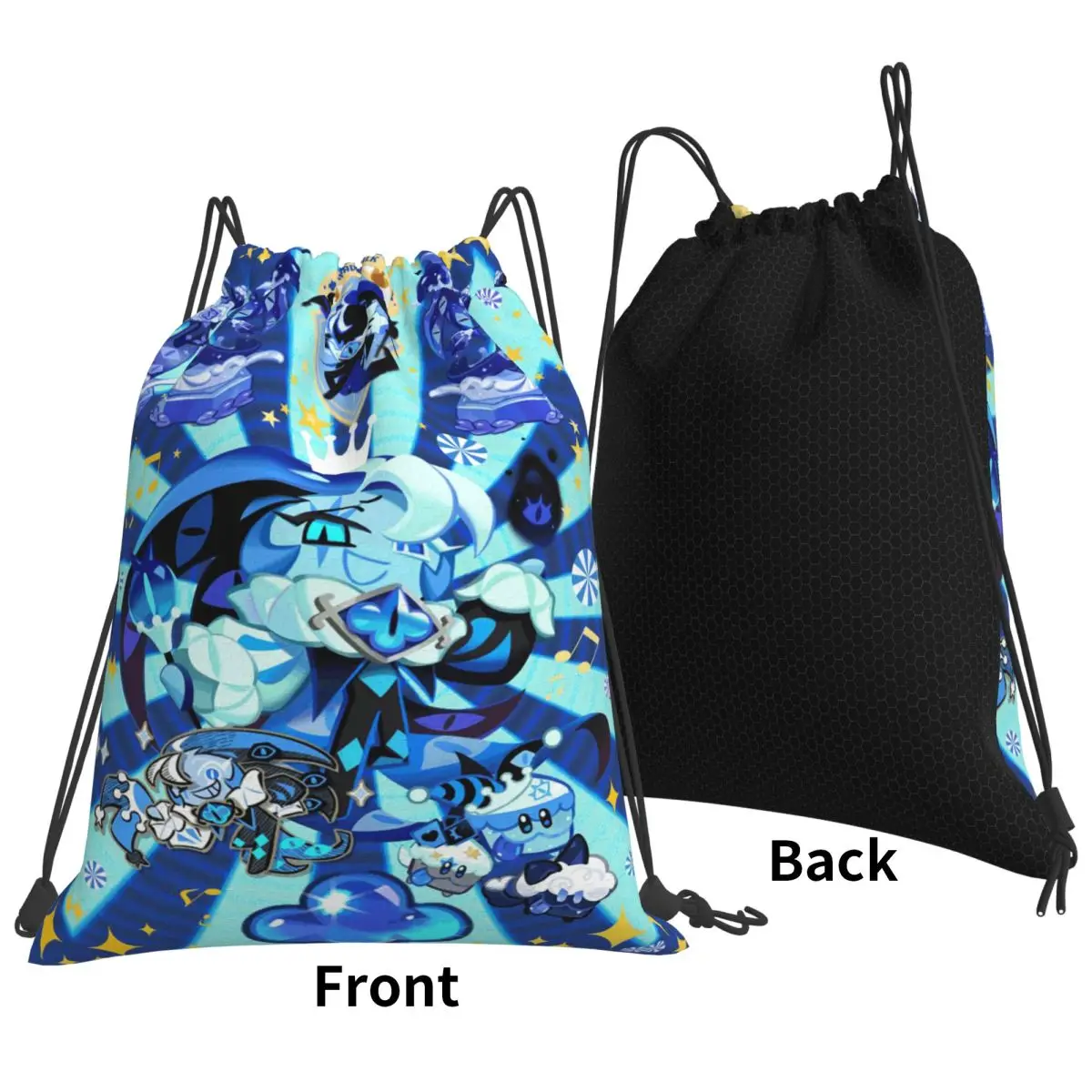 Shadow Milk Cookie Run Kingdom Backpacks Multi-function Drawstring Bags Sundries Bag Book Bags for Man Woman Students