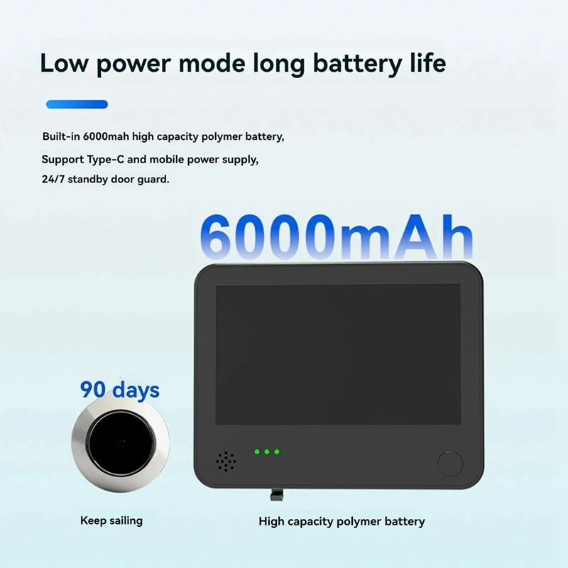 New Tuya Smart Peephole Camera Wifi Video Doorbell 4.3 Inch 160° Surveillance Home Remote Wireless Intercom