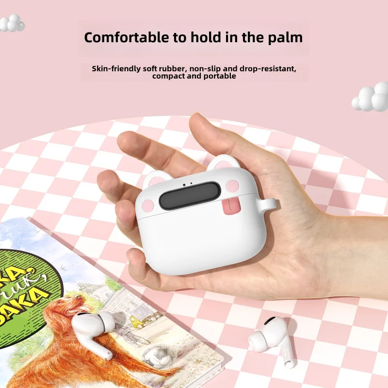 Compatible AirPods Pro 2nd Generation Case with Keychain Cute Anime Dog Soft Silicone Cartoon Protective Cover Max Air Pod 3rd