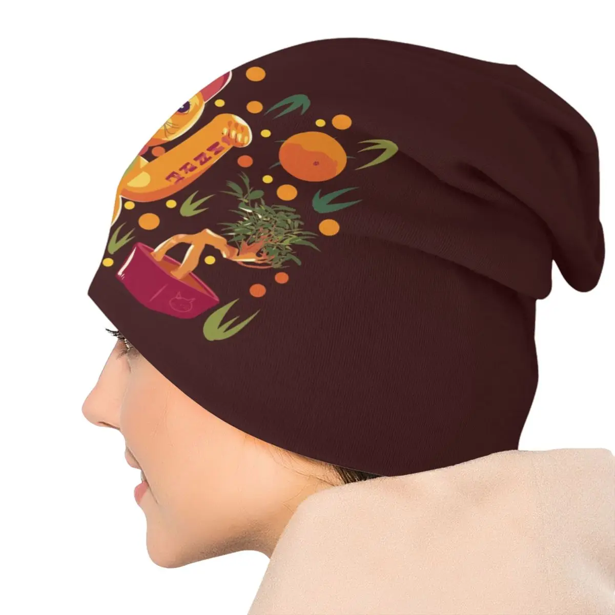 مخصص محظوظ القط Maneki Neko Skullies Beanies قبعات موضة شتاء دافئ النساء الرجال قبعات متماسكة للجنسين الكبار بونيه القبعات