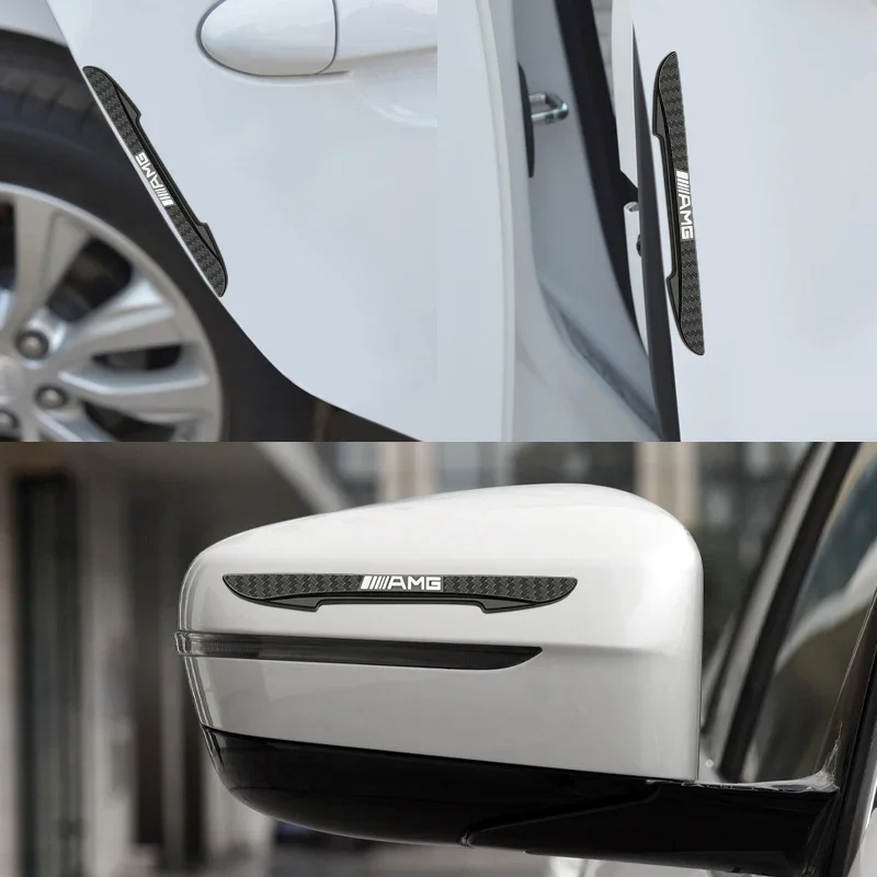 Car Door Anti-collision Protector Stickers Rear View Mirror Cover Protection Strip for Mercedes Benz W124 W140 W163 W202 W203