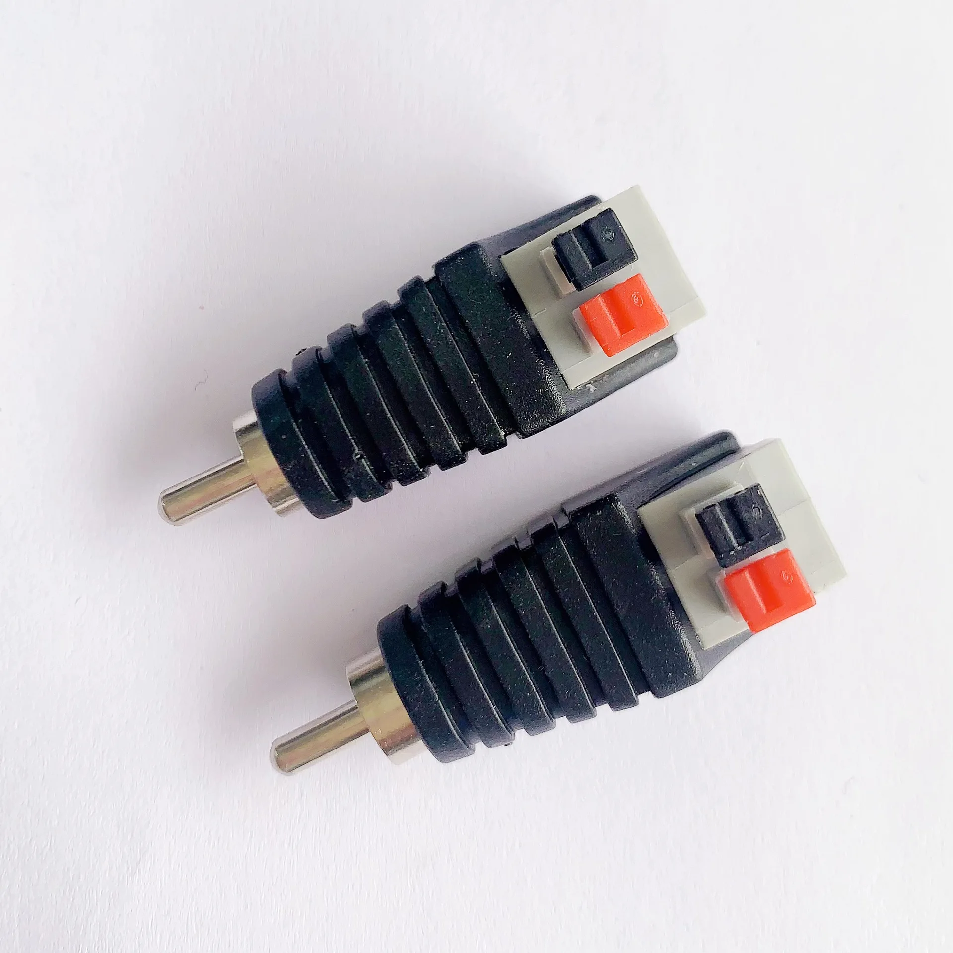 RCA Male to Terminal with Red Black Switch AV Plug