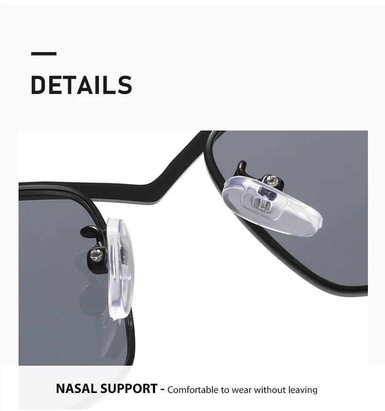 Neue trendige Cat-Eye-Sonnenbrille mit Retro-Metallrahmen, hochwertige UV-beständige Sonnenbrille für Männer und Frauen 2508 – Detail 8
