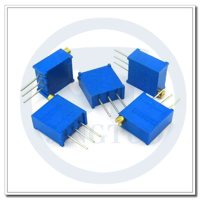 Precyzyjny trymer wielozaworowy potencjometr górny 3296W 200R 500R 10K 20K 50K 100K 200K 500K 2M ohm 201/501/102/103/104/205