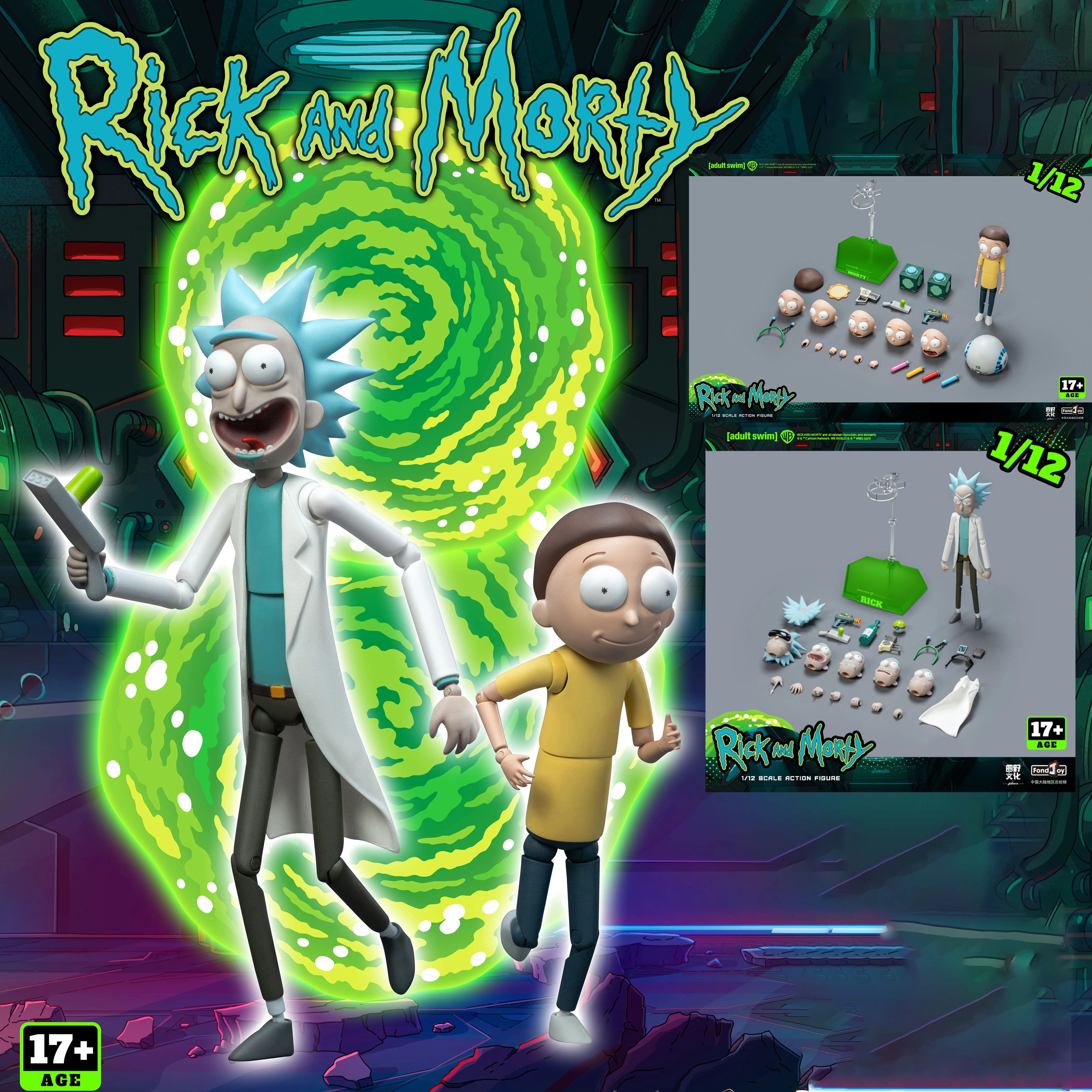 

New Original Fondjoy Rick And Morty Action Figure 1/12 Adult Swim Rick Figure Morty Figurine PVC Joint Movable Kid Toy Boy Gift